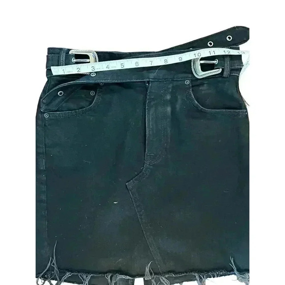GRLFRND Simona Black Western Denim Skirt Size - Picture 11 of 14